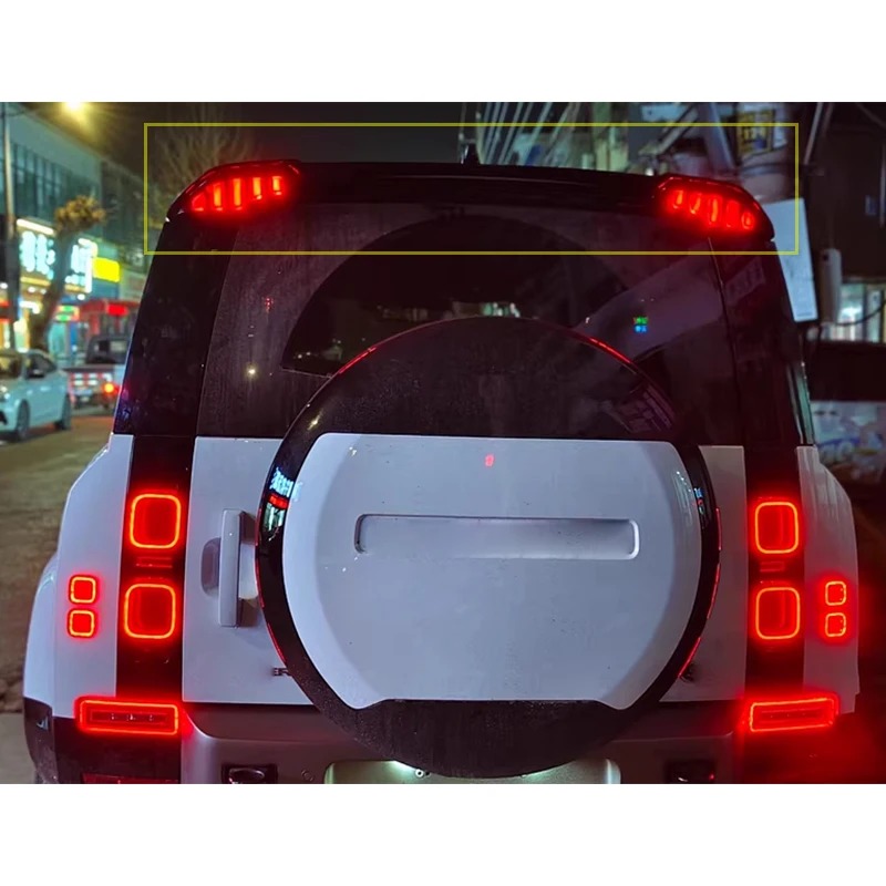 For Defender 2020- Rear spoiler with or without light modified top lamp wing